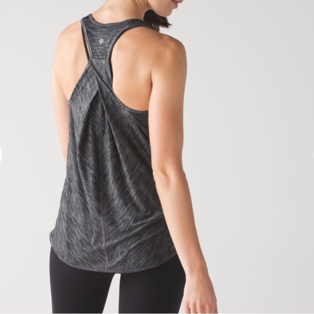 Lululemon Essential Tank Heathered Black Women's 6